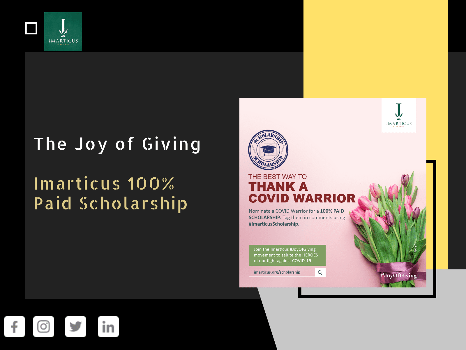 Imarticus Launched The Campaign – A Paid Scholarship!
