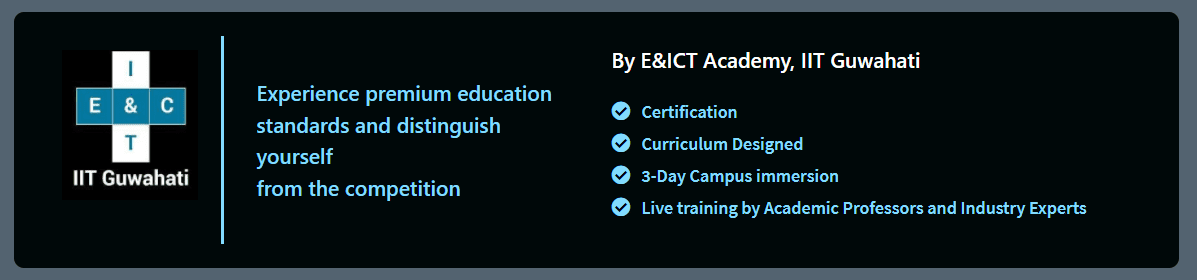 best Artificial Intelligence courses by E&ICT Academy, IIT Guwahati