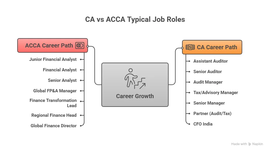 CA vs ACCA Typical Job Roles