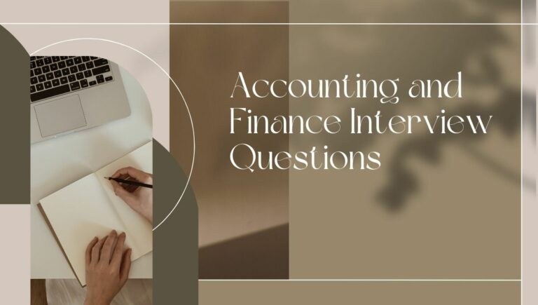 accounting and finance interview questions