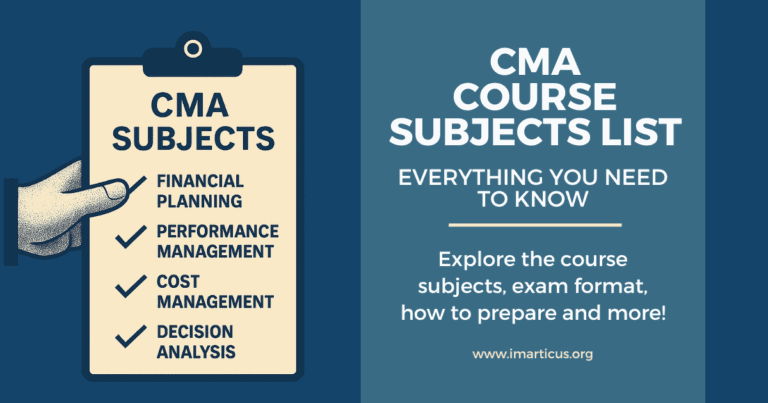 CMA Subjects List