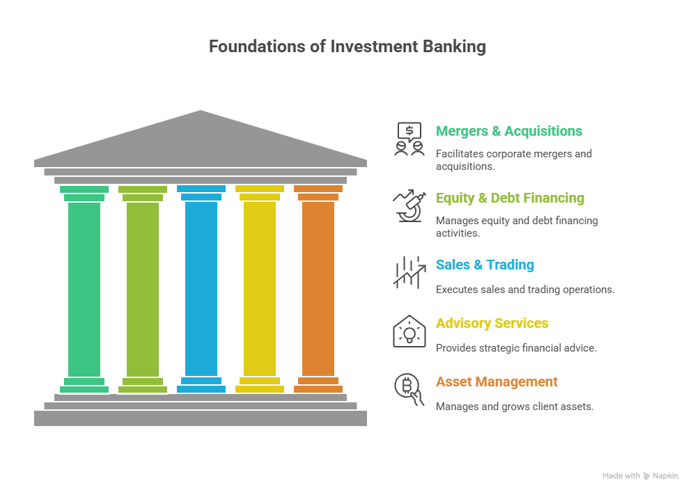 what is investment banking and its major foundational pillars