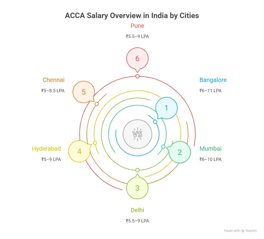 ACCA Salary Overview in India by Cities