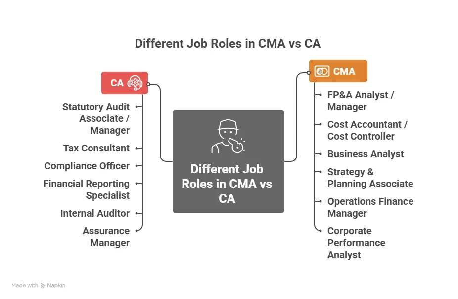 Job Roles in CMA vs CA
