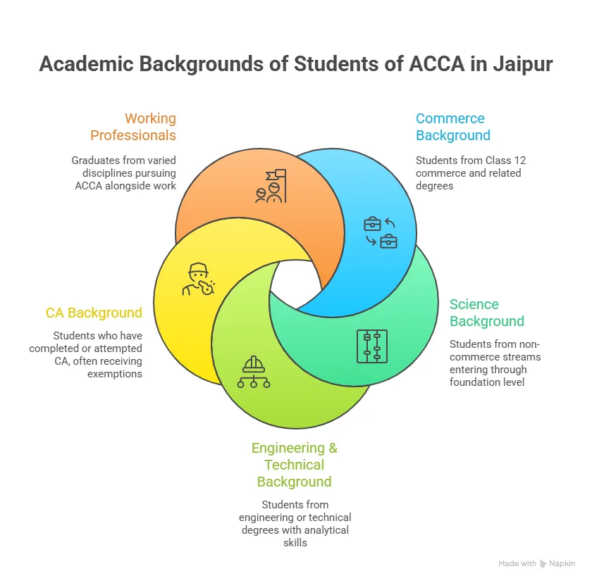Academic Backgrounds of Students of ACCA in Jaipur