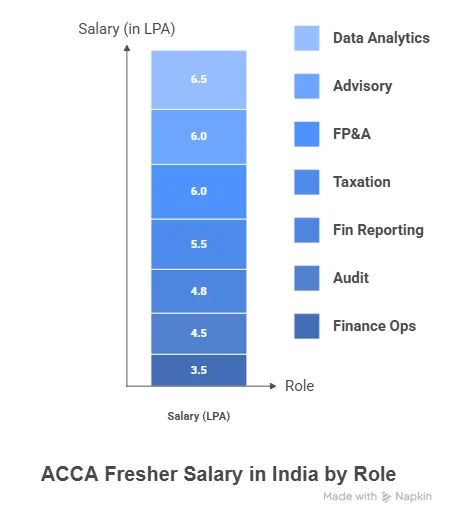 ACCA Freshers Salary in India by Role