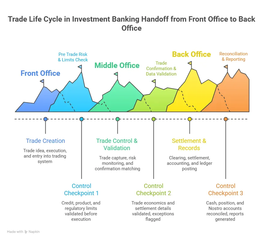 Trade Life Cycle in Investment Banking Handoff From Front Office to Back Office