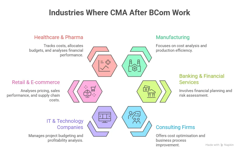 Industries Where CMA After BCom Work