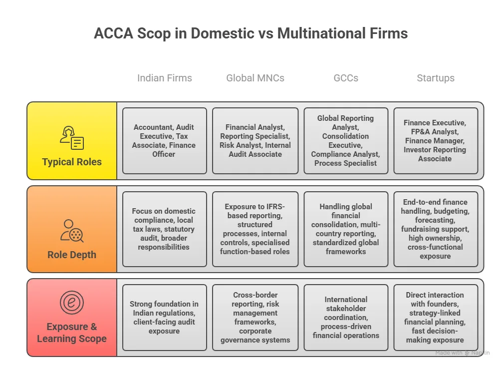scope of acca offered by domestic and multinational firms