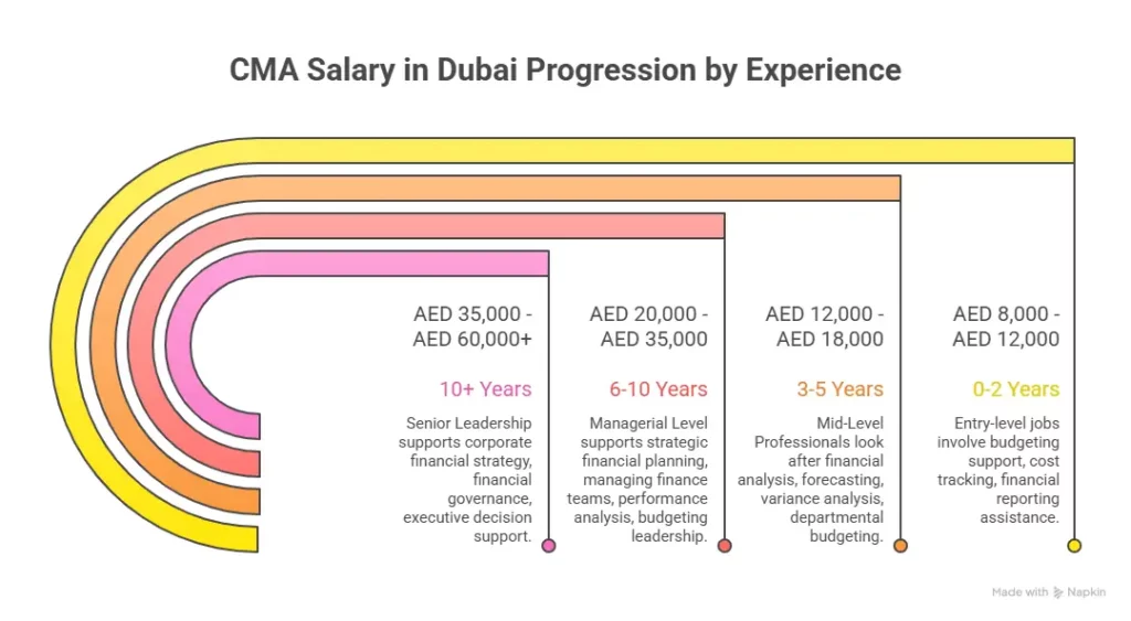 experience wise cma salary in dubai