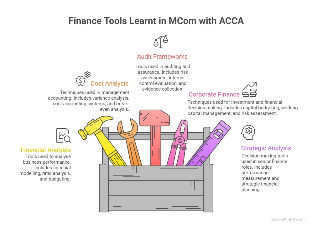 skills and tools taught in mcom with acca