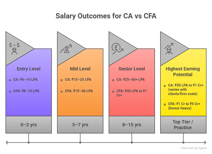salary breakdown of ca vs cfa