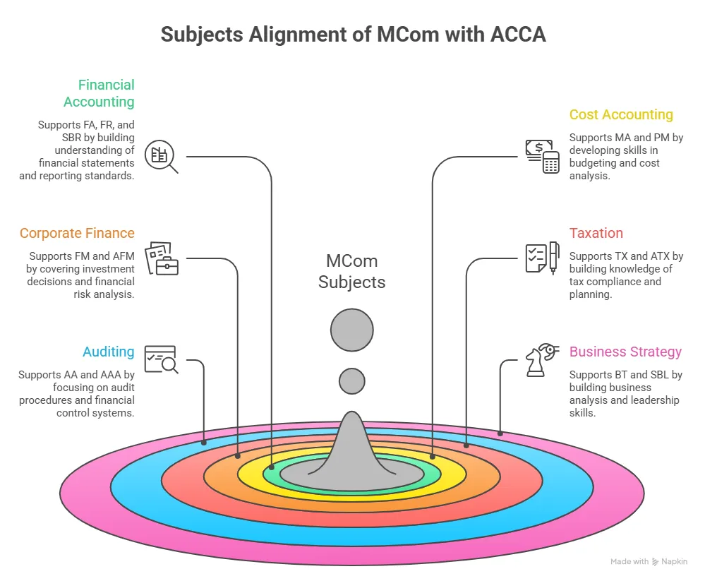 mcom with acca subjects alignment