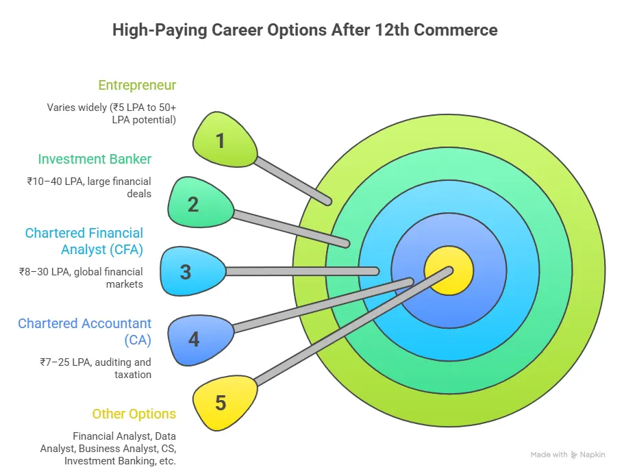 career options after 12th commerce with high salary