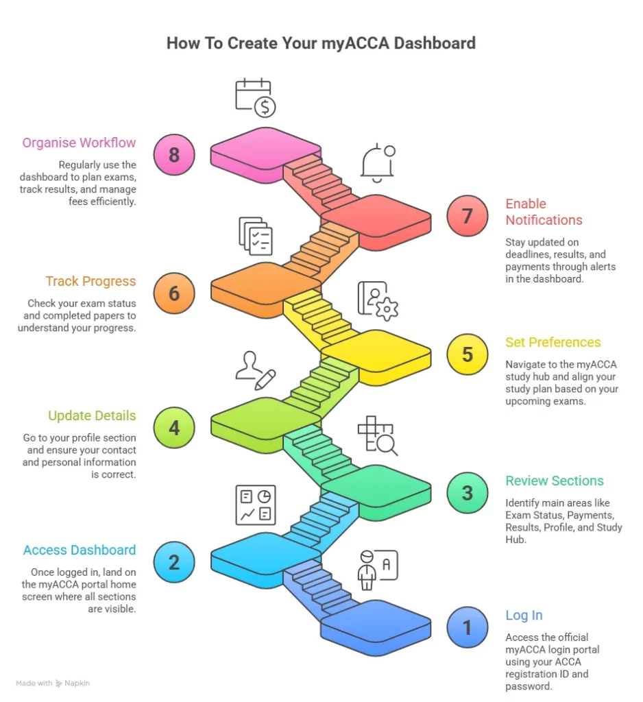 steps to create your myacca dashboard