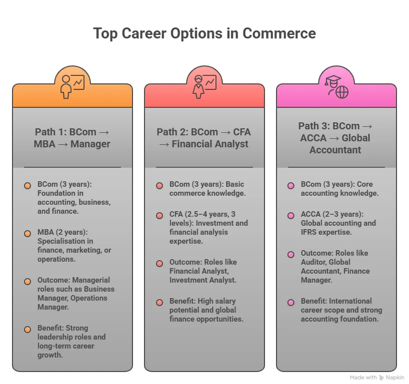 what are the top career options in commerce