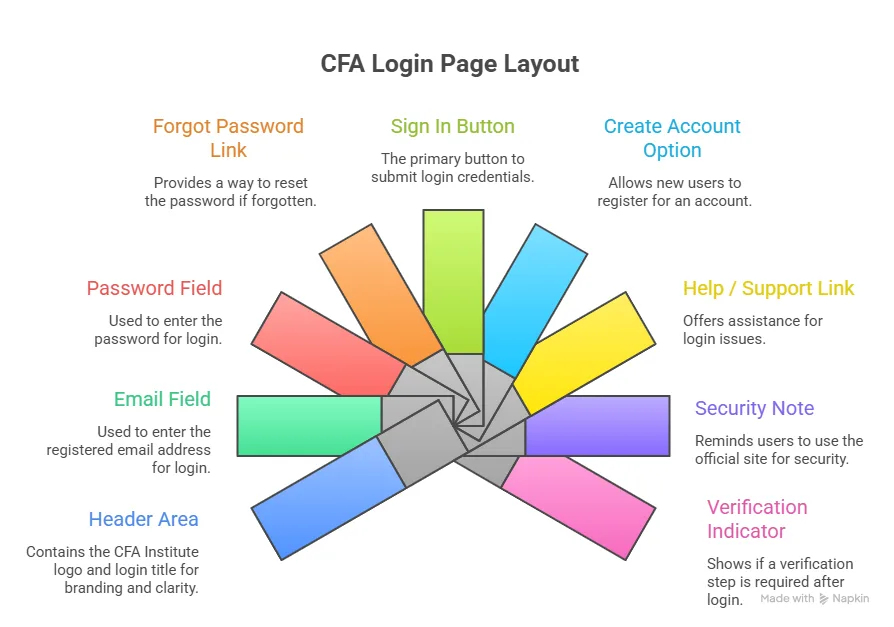 page layout of cfa login